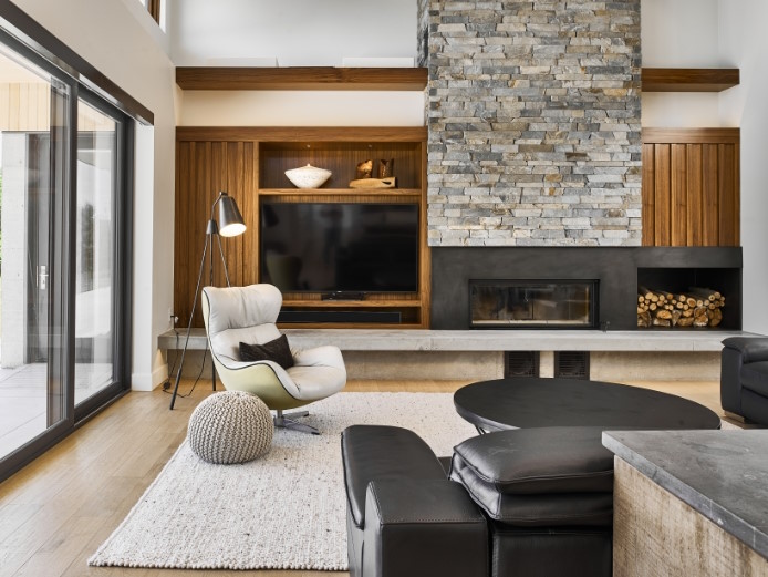 Custom home living room featured image