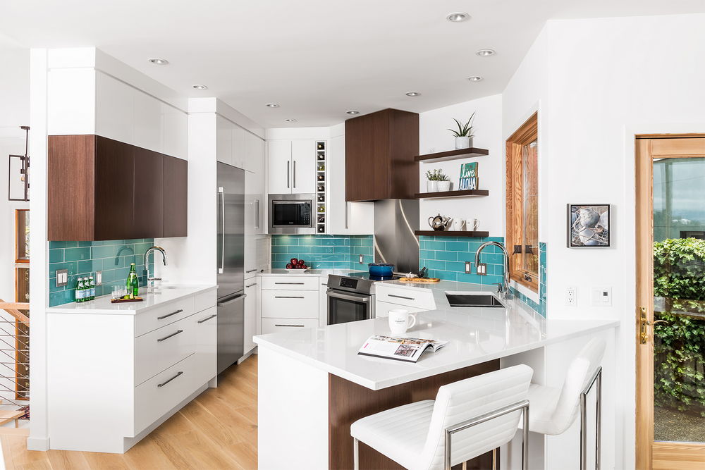 Modern kitchen inside view