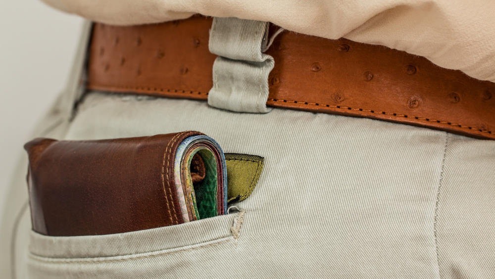 pants with wallet inside
