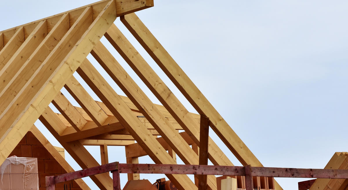 wooden structure being build