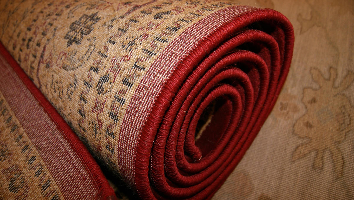 carpet rolled up
