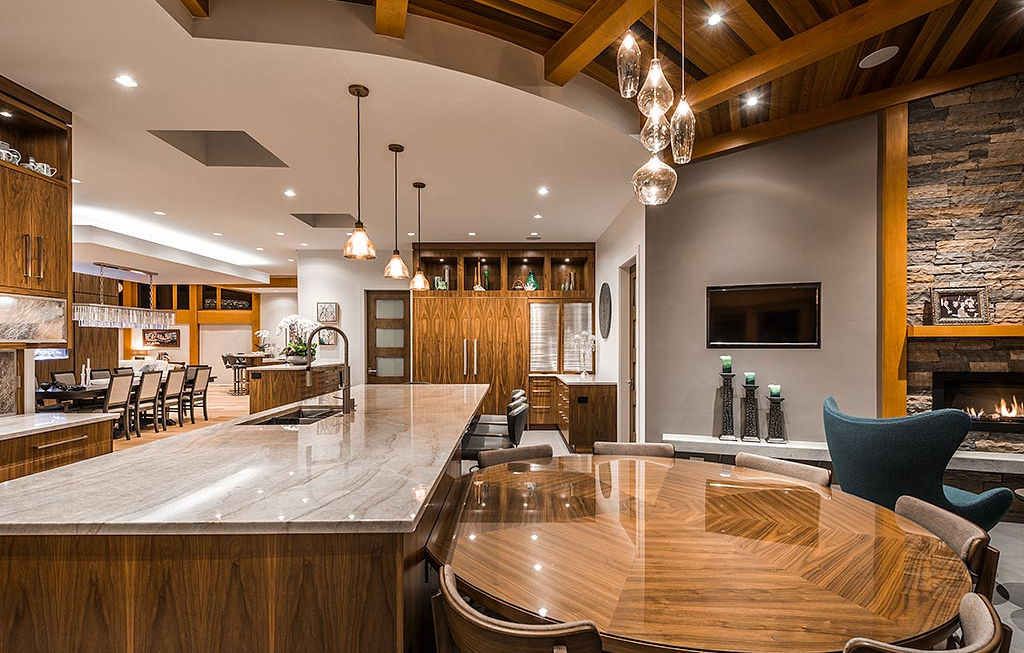 details of custom home interior