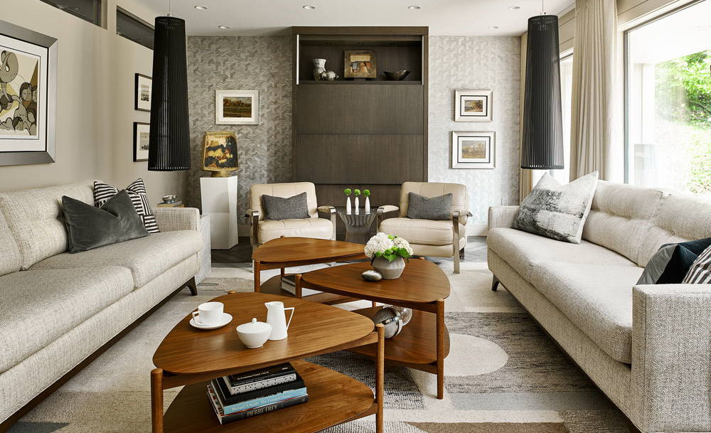 living room with soft furnishings 